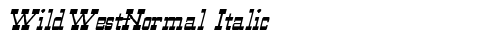 WildWest-Normal Italic Regular TrueType police