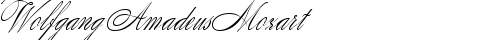 Wolfgang Amadeus Mozart Regular truetype font