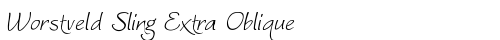 Worstveld Sling Extra Oblique Regular font TrueType