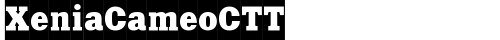 XeniaCameoCTT Regular truetype шрифт