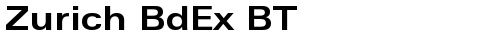 Zurich BdEx BT Bold font TrueType
