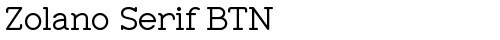 Zolano Serif BTN Regular truetype font