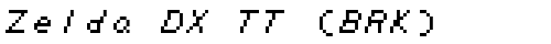 Zelda DX TT (BRK) Regular truetype шрифт бесплатно