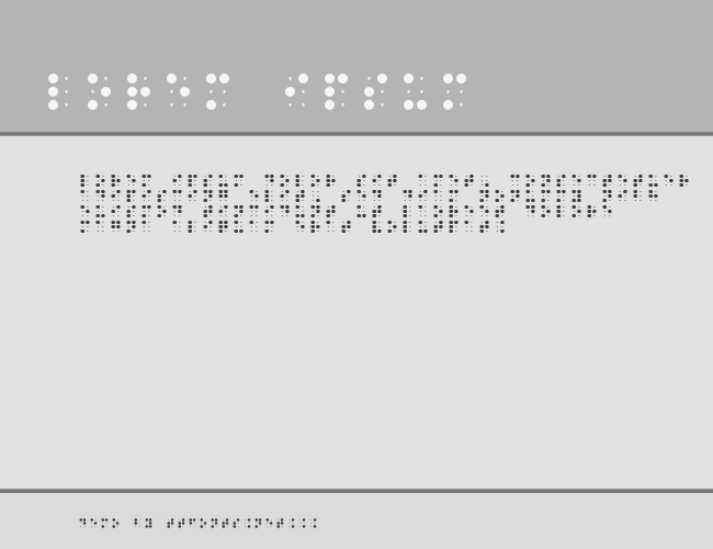 Braille from EDITPC example