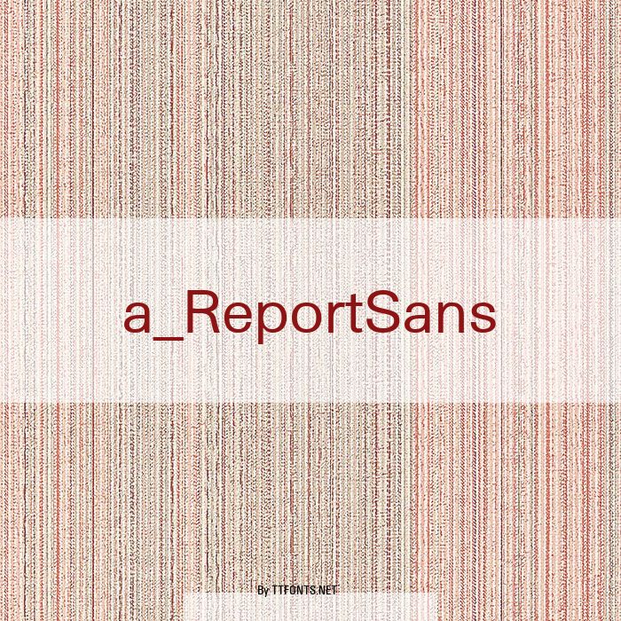 a_ReportSans example