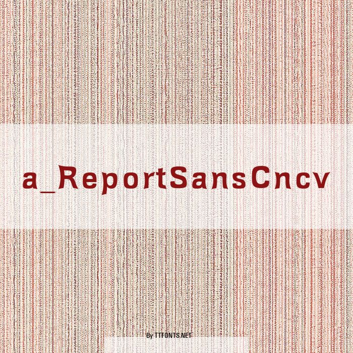 a_ReportSansCncv example