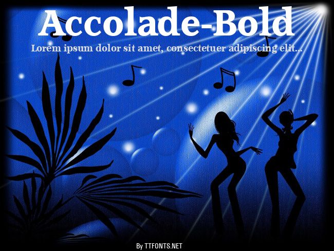 Accolade-Bold example