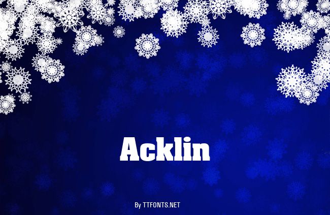 Acklin example