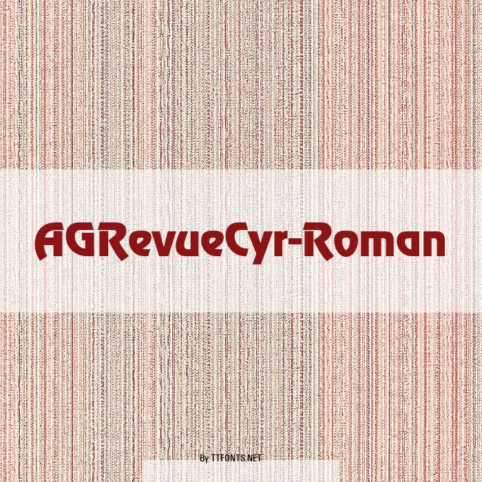 AGRevueCyr-Roman example