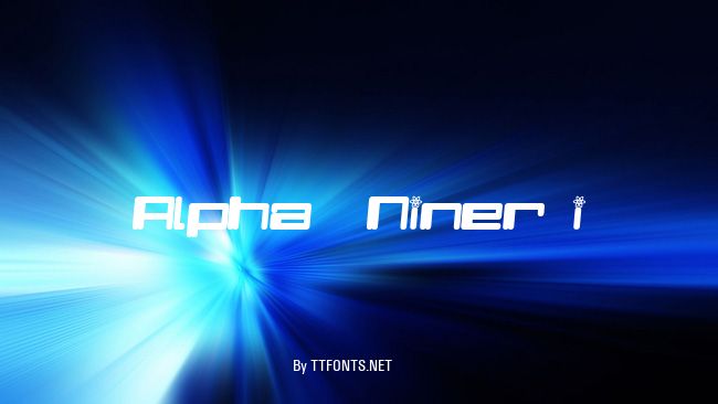 Alpha  Niner i example