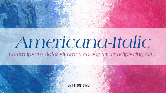Americana-Italic example