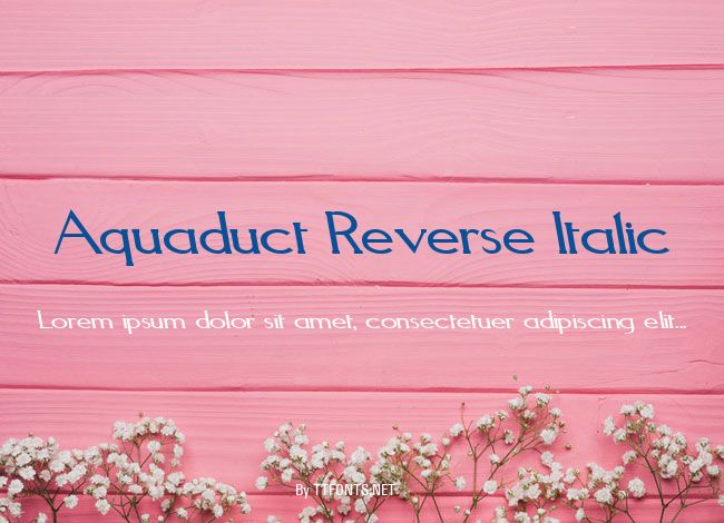 Aquaduct Reverse Italic example