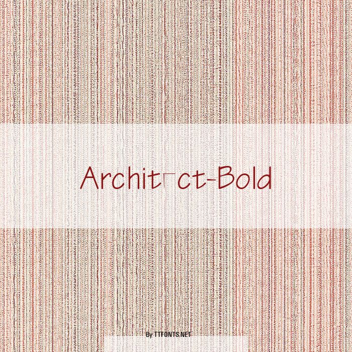 Architect-Bold example