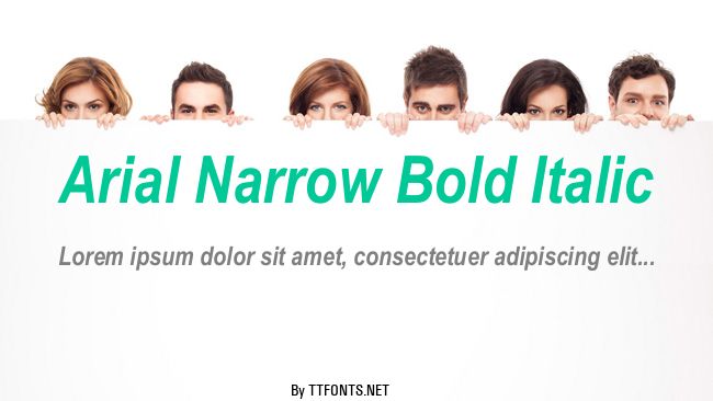 Arial Narrow Bold Italic example
