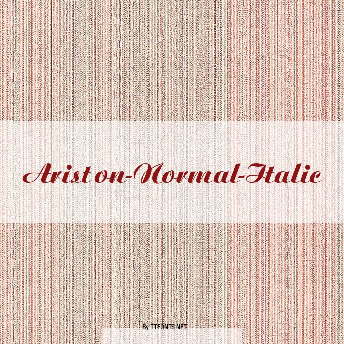 Ariston-Normal-Italic example