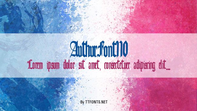 AuthurFont110 example
