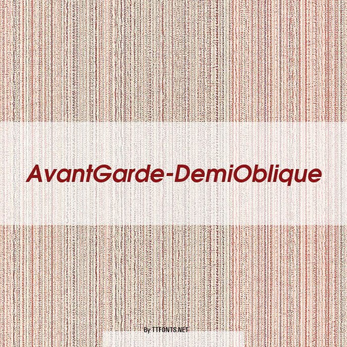 AvantGarde-DemiOblique example