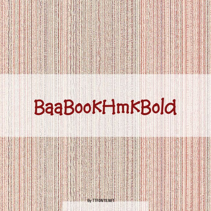 BaaBookHmkBold example