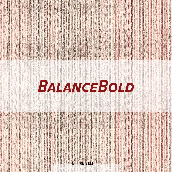 BalanceBold example