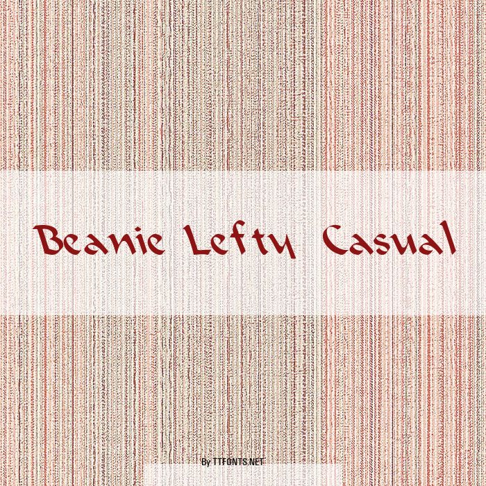 Beanie Lefty Casual example