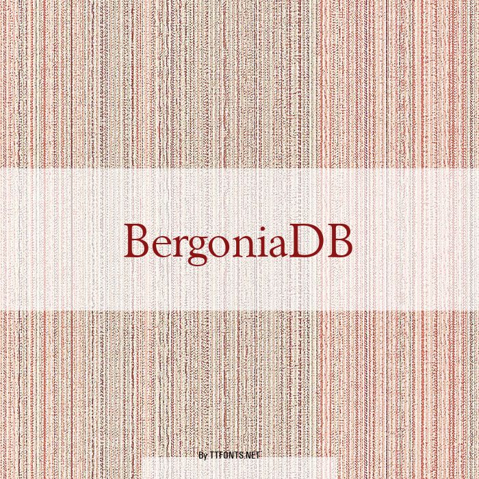 BergoniaDB example