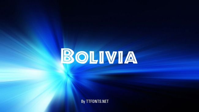 Bolivia example