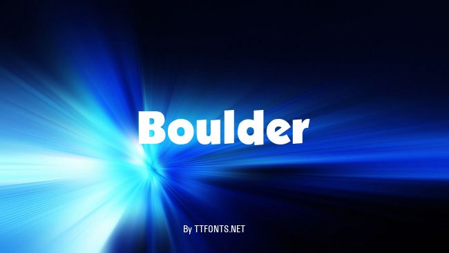 Boulder example