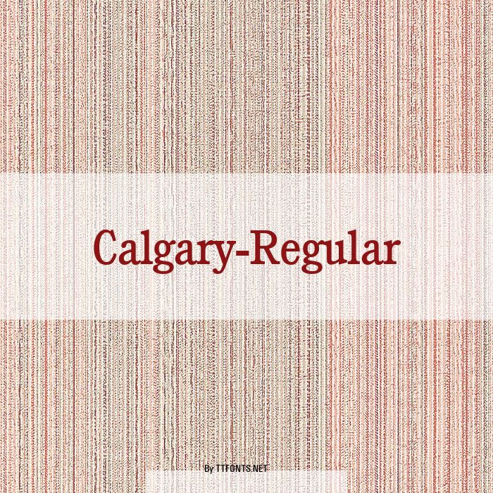 Calgary-Regular example