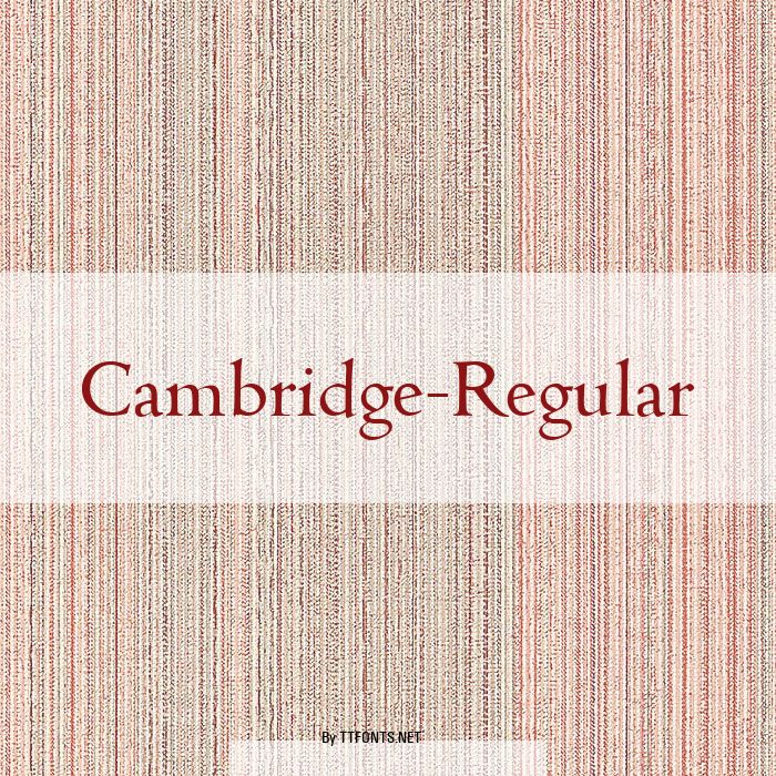 Cambridge-Regular example