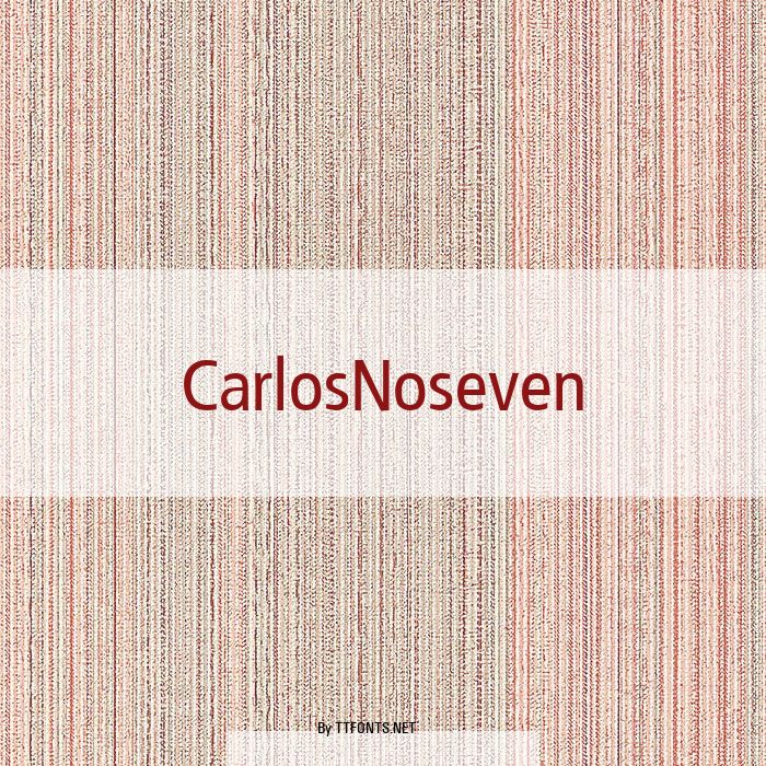 CarlosNoseven example
