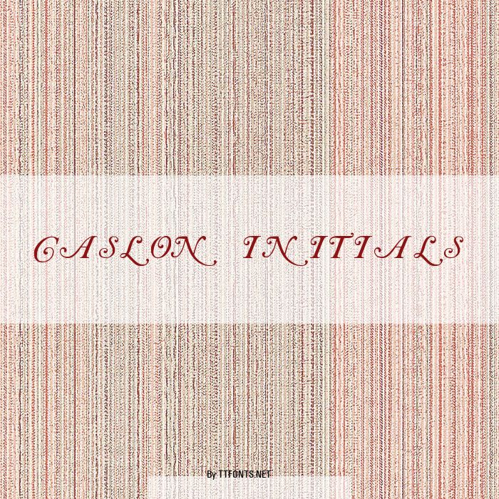 Caslon Initials example
