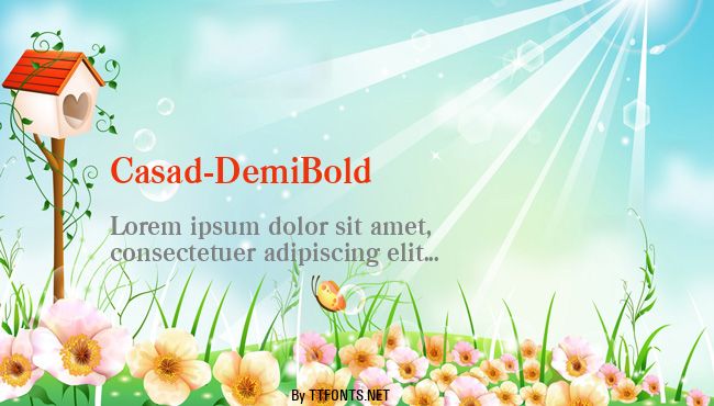Casad-DemiBold example