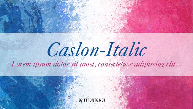 Caslon-Italic example