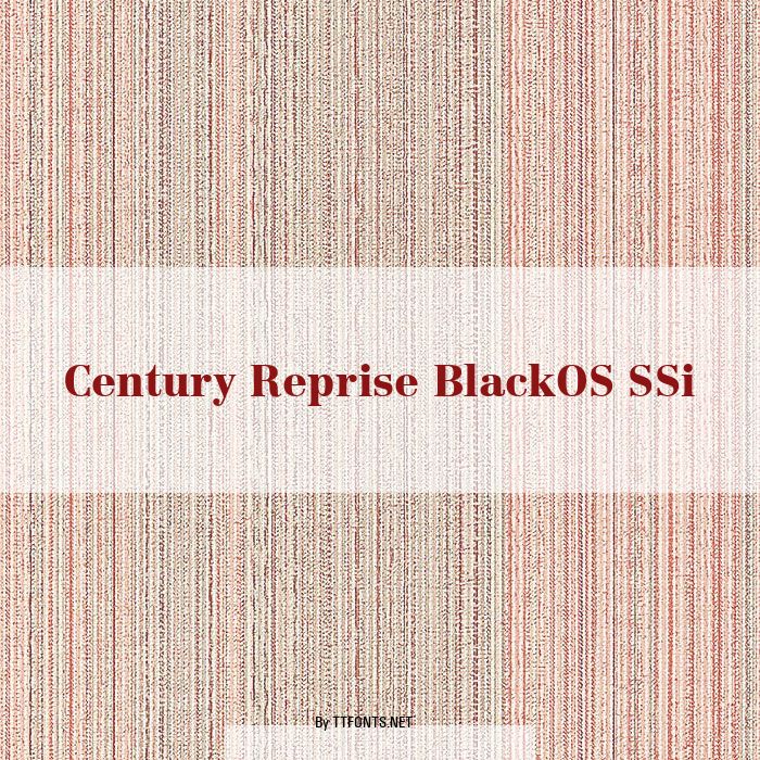 Century Reprise BlackOS SSi example