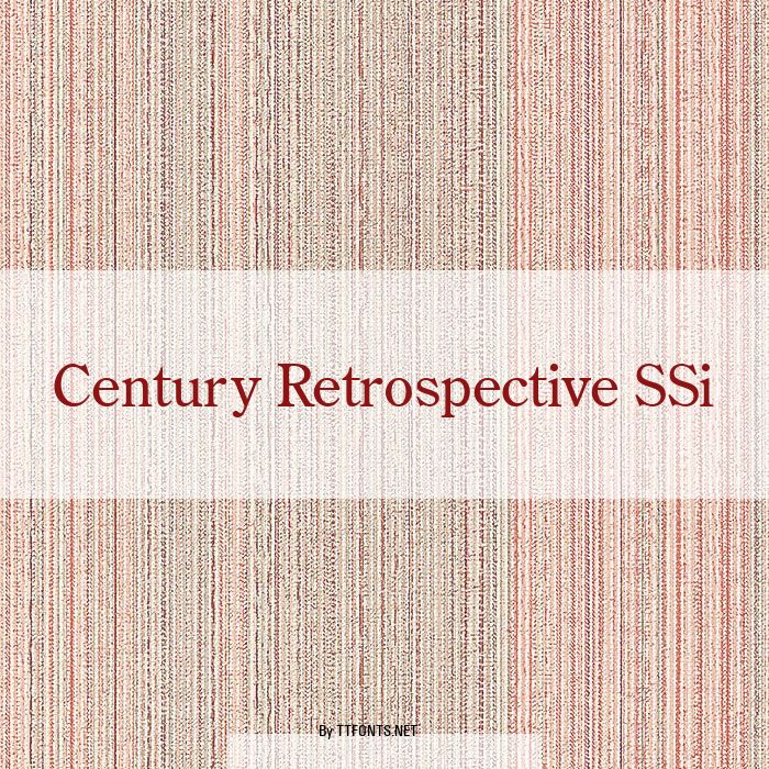 Century Retrospective SSi example