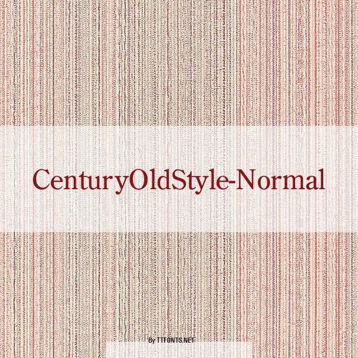 CenturyOldStyle-Normal example