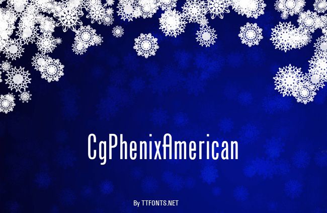 CgPhenixAmerican example