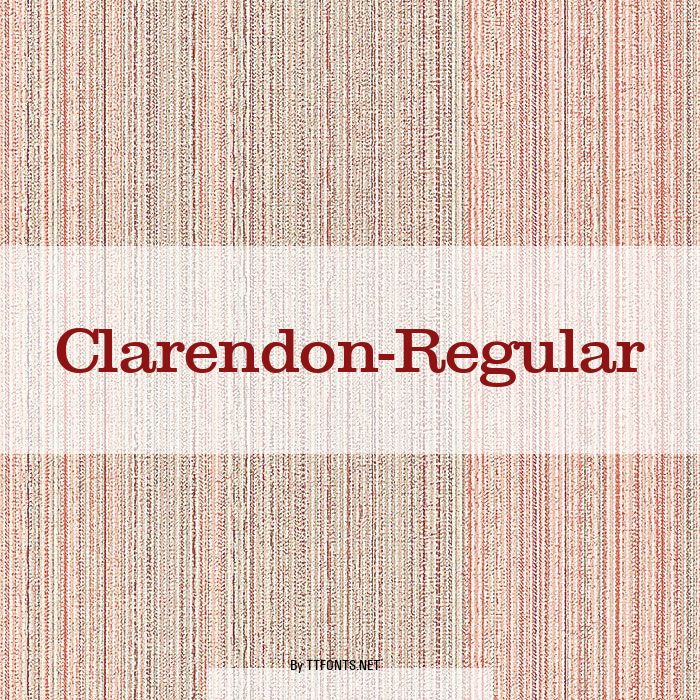 Clarendon-Regular example