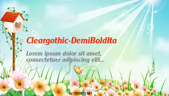 Cleargothic-DemiBoldIta example