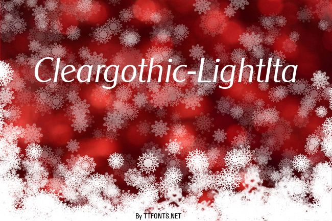 Cleargothic-LightIta example