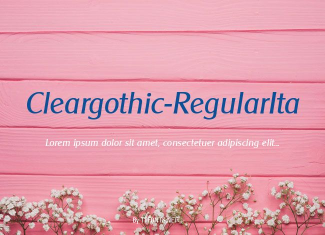 Cleargothic-RegularIta example