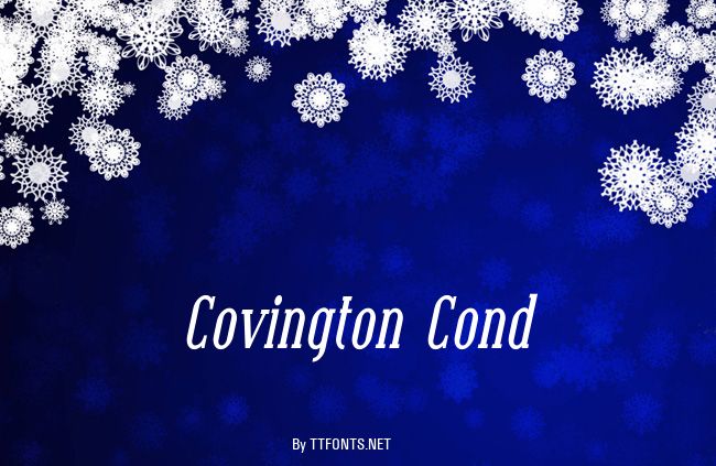 Covington Cond example