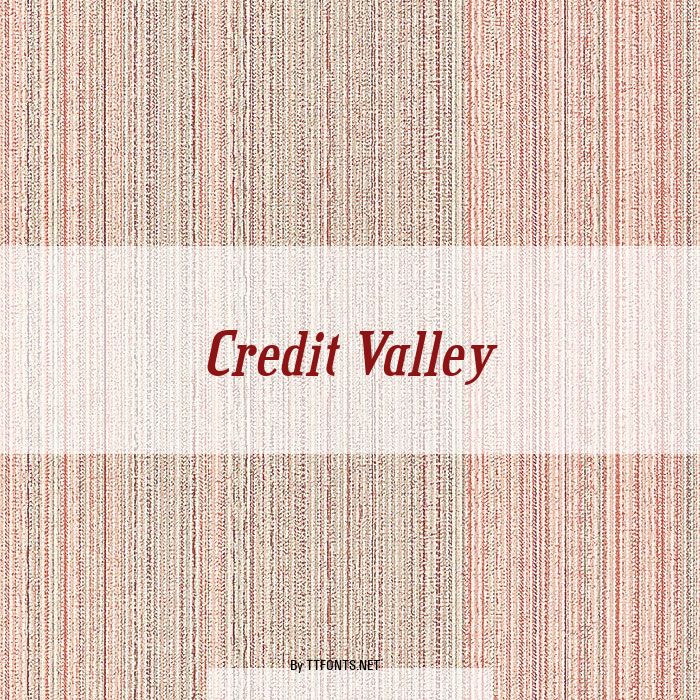 Credit Valley example