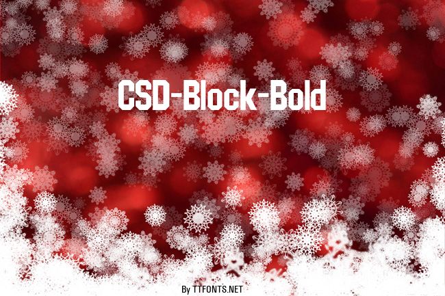 CSD-Block-Bold example