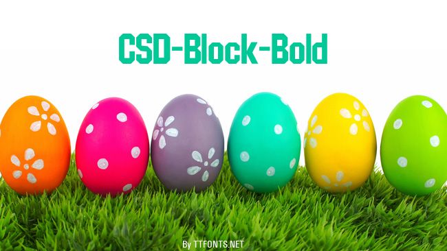 CSD-Block-Bold example
