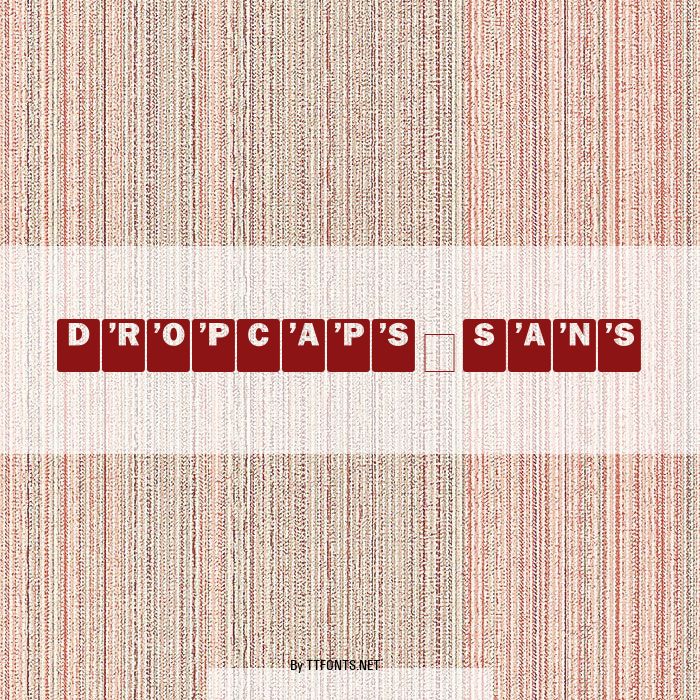 DropCaps-Sans example