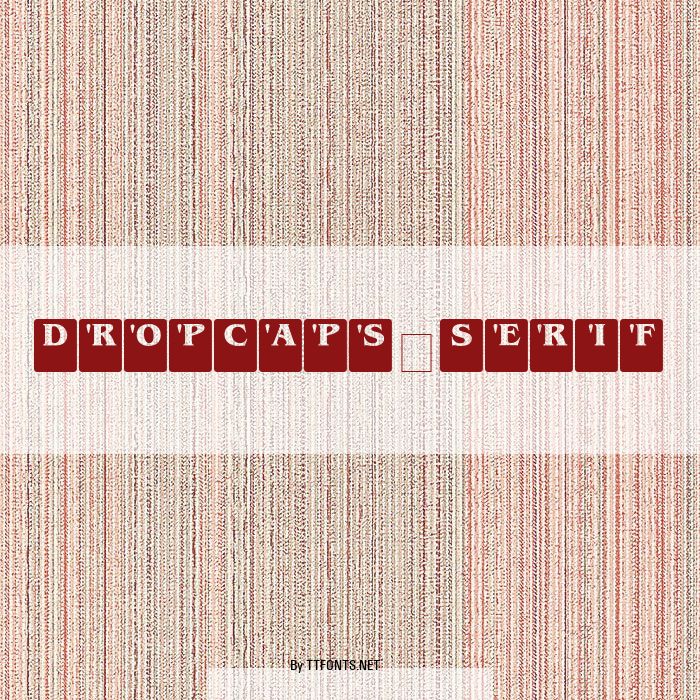 DropCaps-Serif example