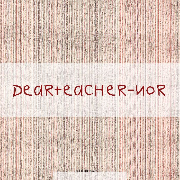 DearTeacher-Nor example