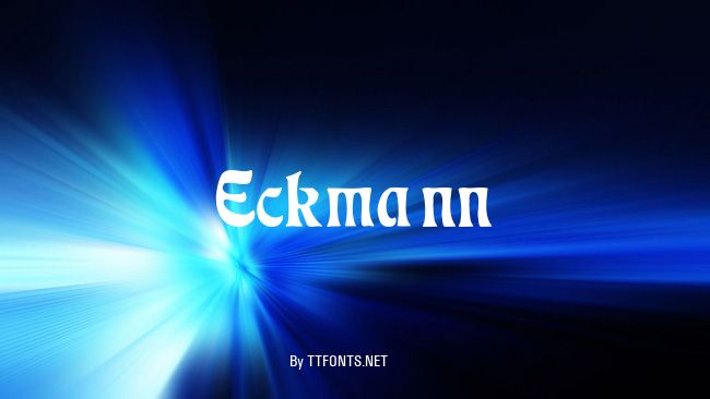 Eckmann example
