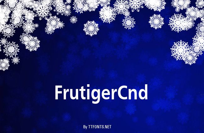 FrutigerCnd example